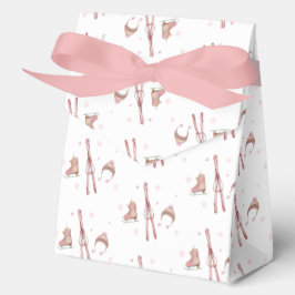 Caja Para Regalos Pink Winter Après Bébé Ski Pattern Baby Shower
