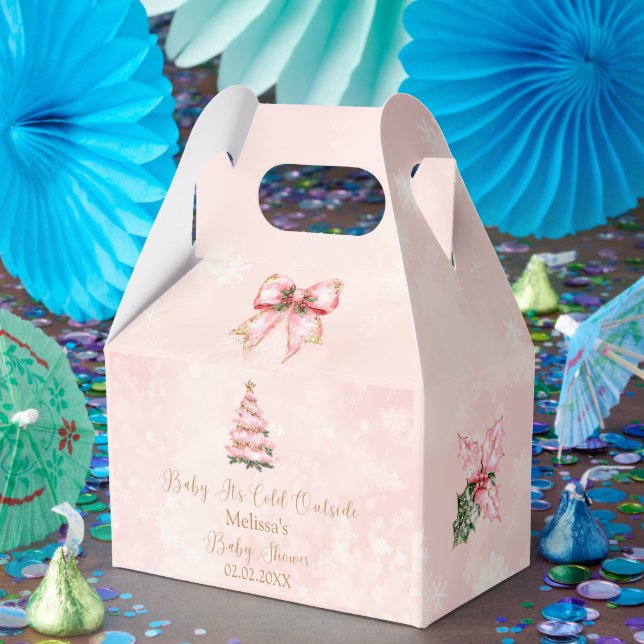 Caja Para Regalos Pink Winter Baby Its Cold Outside Baby Shower (Fiesta)