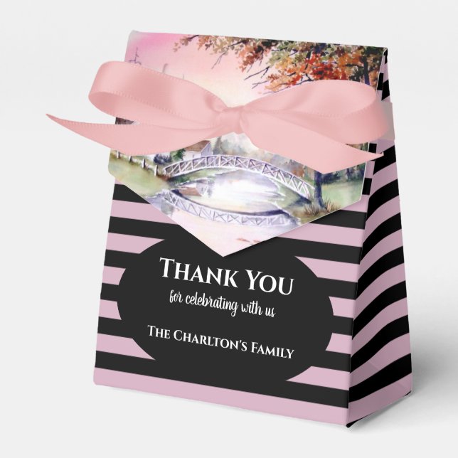 Caja Para Regalos Pintado de acuarela del puente arcaico Calentamien (Front Side)