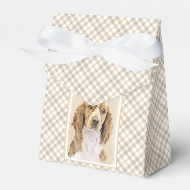 Caja Para Regalos Pintado español de Springer galesa - Arte de perro (Front Side)