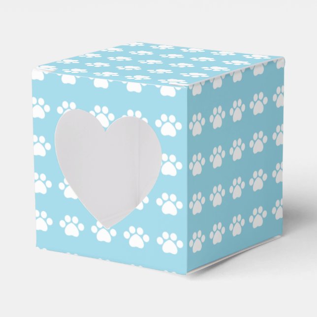 Caja Para Regalos Pintas de pintura en fondo azul (Anverso)