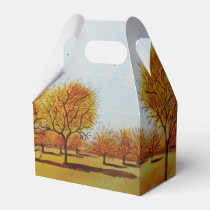 Caja Para Regalos Pintura artística escénica de árboles de otoño