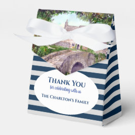 Caja Para Regalos Pintura de acuarela del puente de piedra de calent