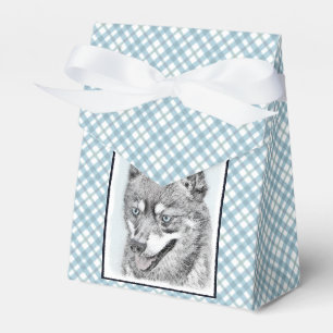 Caja Para Regalos Pintura de Alaskan Klee Kai - Arte Perro Original.