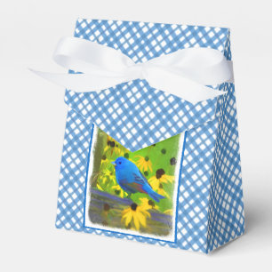Caja Para Regalos Pintura de amarre índigo - Arte de pájaro origin