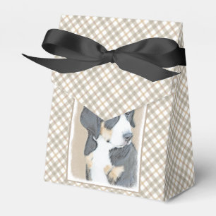 Caja Para Regalos Pintura de cachorro de perro de montaña de Berna -