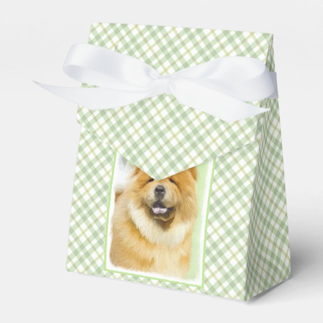 Caja Para Regalos Pintura de Chow Chow - Arte Perro Original. (Front Side)