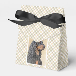 Caja Para Regalos Pintura de Gordon Setter - Arte de Perro Original.
