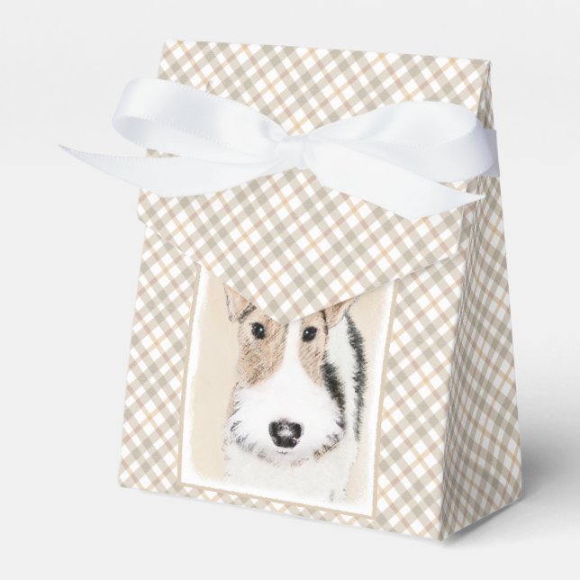 Caja Para Regalos Pintura de hilo Fox Terrier - Arte de Perro Origin (Front Side)