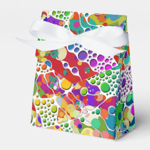 Caja Para Regalos Pintura de mano de puntos coloridos espirales 2