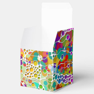 Caja Para Regalos Pintura de mano de puntos coloridos espirales 2