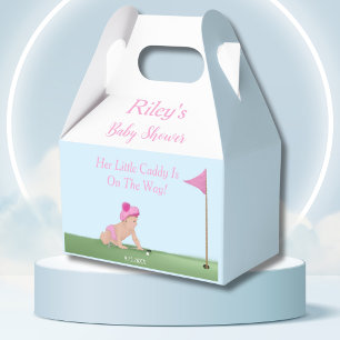Caja Para Regalos Pintura de niña bebé de golf Dulce Fiesta de Bebé
