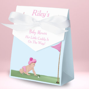 Caja Para Regalos Pintura de niña bebé de golf Dulce Fiesta de Bebé