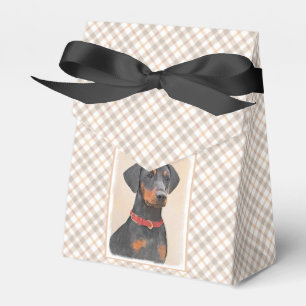 Caja Para Regalos Pintura de Pinscher original de arte animal