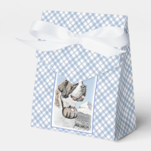 Caja Para Regalos Pintura de San Bernardo - Arte de Perro Original.