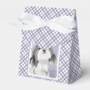 Caja Para Regalos Pintura de Shih Tzu - arte original lindo del