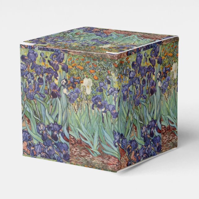 Caja Para Regalos Pintura impresionista de Van Gogh Irises (Costado Anverso)