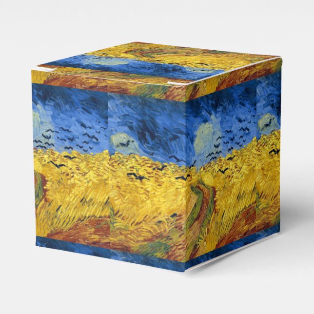 Caja Para Regalos Pintura impresionista de Van Gogh Wheat Fields (Costado Anverso)