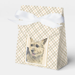 Caja Para Regalos Pintura Norwich Terrier - Arte de Perro Original.
