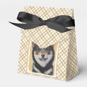 Caja Para Regalos Pintura Shiba Inu (Negro y Tan) - Arte de perro