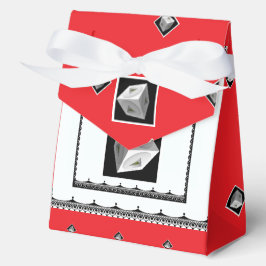 Caja Para Regalos Pirámide Cubo Blanco Negro