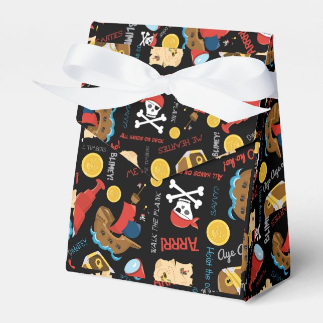 CAJA PARA REGALOS PIRATA DE LA FIESTA DEL CUMPLEAÑOS (Front Side)