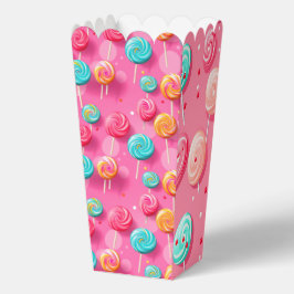 Caja Para Regalos Piruleta Divertida y Colorida Rosa y Azul