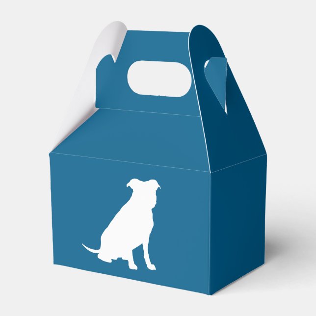 Caja Para Regalos Pit Bull Baby Shower Dog Pitbull Blue Boy (Front Side)