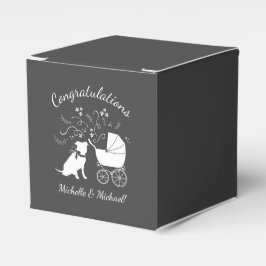 Caja Para Regalos Pit Bulldog Baby Shower Género Neutral Pitbull