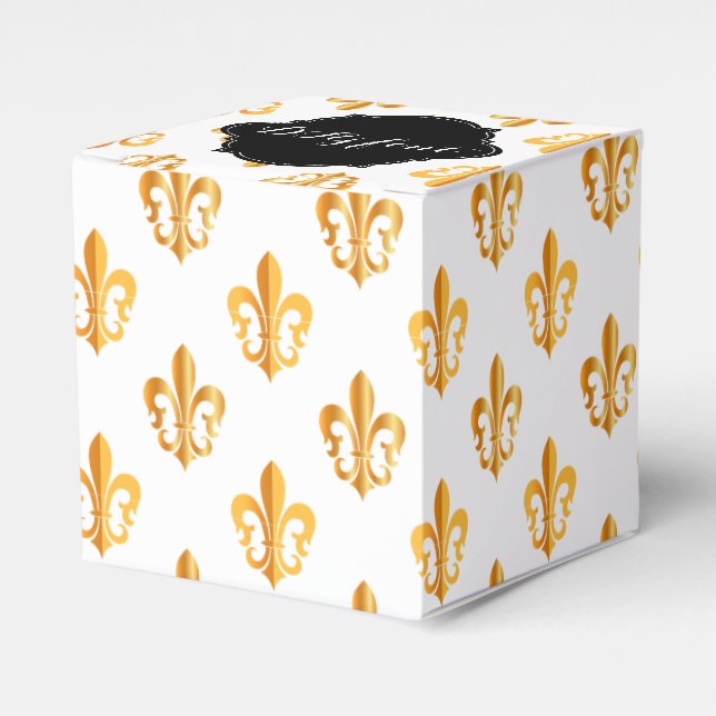 Caja Para Regalos PixDezines fleur de lis gold (Costado Anverso)
