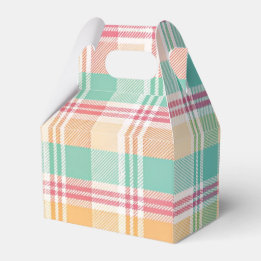 Caja Para Regalos Plaid de cuadros multicolor