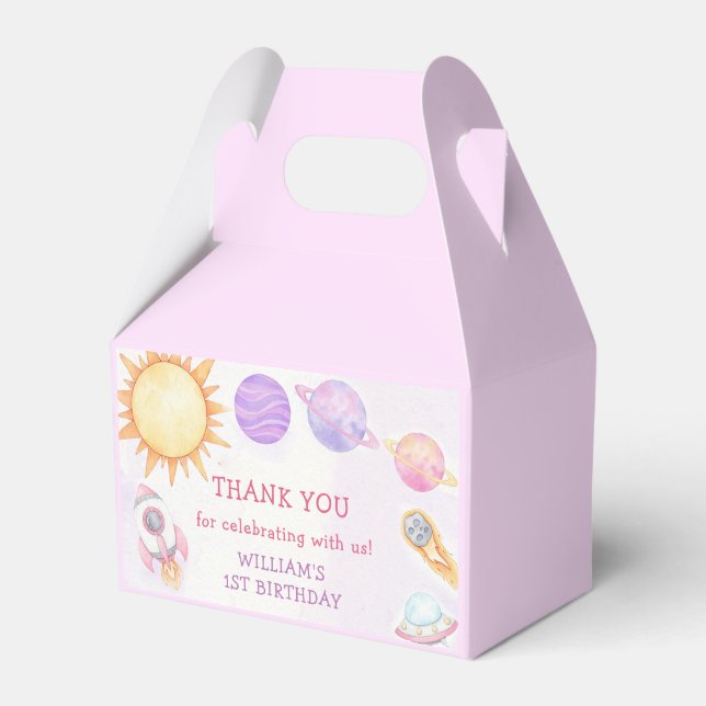 Caja Para Regalos Planetas del espacio exterior Boy Galaxia Primer V (Front Side)