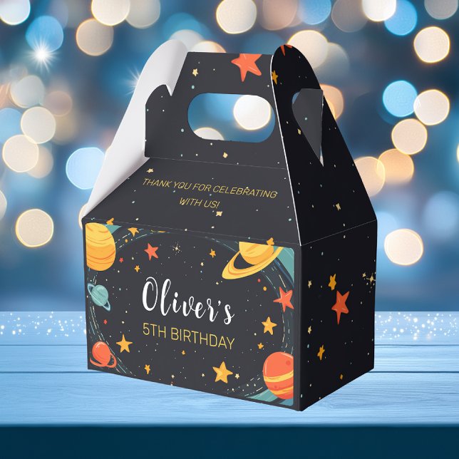 Caja Para Regalos Planetas del espacio exterior Galaxy Birthday Favo (Subido por el creador)