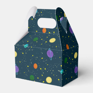 Caja Para Regalos Planetas y estrellas del espacio ultraterrestre en