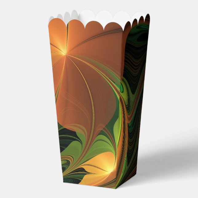 Caja Para Regalos Planta de fantasía Resumen Fractal Verde Rust Brow (Anverso)