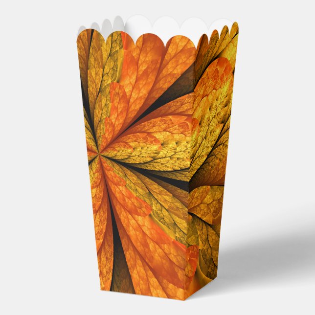 Caja Para Regalos Planta de otoño, hoja de arte fractal abstracta mo (Anverso)