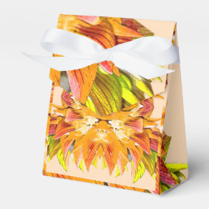 Caja Para Regalos PLANTA naranja - Arte fractal digital -