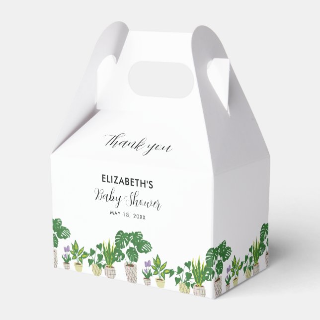 Caja Para Regalos Plantas potentes Baby Shower Bloom Greenery Botáni (Front Side)