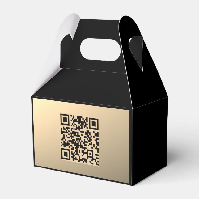 Caja Para Regalos Plantilla de código QR editable instantáneamente | (Front Side)