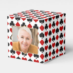 Caja Para Regalos Plantilla de fotografía de diamantes y corazón