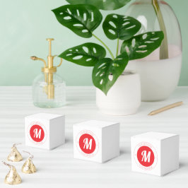 Caja Para Regalos Plantilla de Monograma y Texto Circular de persona