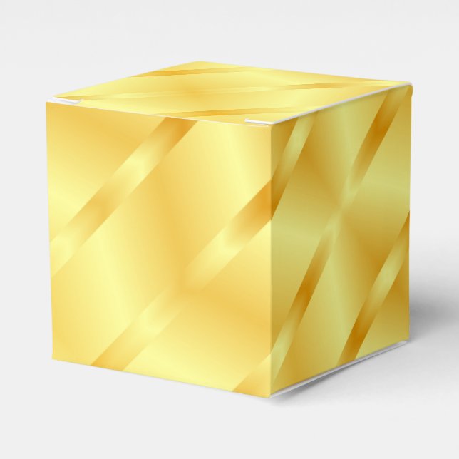 Caja Para Regalos Plantilla Elegante Faux Gold Metallic Look Moderno (Costado Anverso)