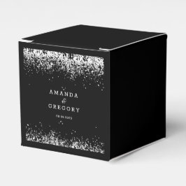 Caja Para Regalos Plata negra | Glittering Wedding Favor Box