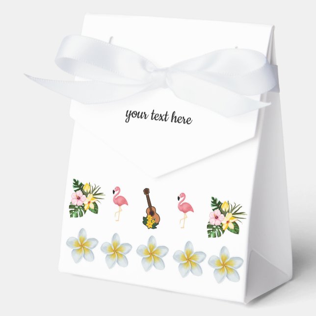 Caja Para Regalos Playa boda verano tropical Favor Box (Anverso)