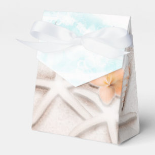 Caja Para Regalos Playa de arena blanca estrella de mar azul océano 
