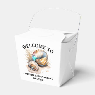 Caja Para Regalos Playa marina conchas de mar 3D moda elegante iridi