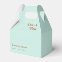 Playa Retro | Aqua Wedding Favor Box