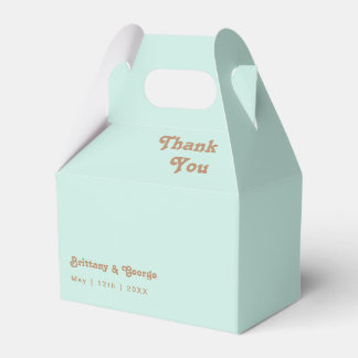 Caja Para Regalos Playa Retro | Aqua Wedding Favor Box