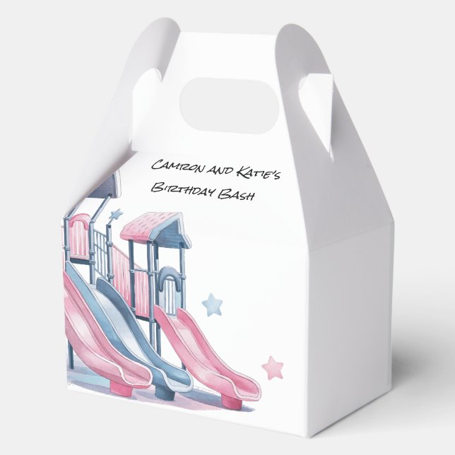 Caja Para Regalos Playground Slits Super Fun Cumpleaños Bash (Reverso )