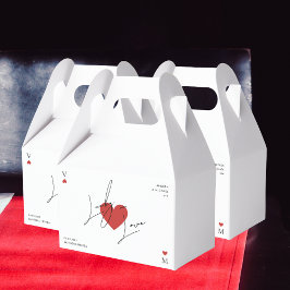 Caja Para Regalos Playing Card Heart Casino Nevada Vegas Wedding